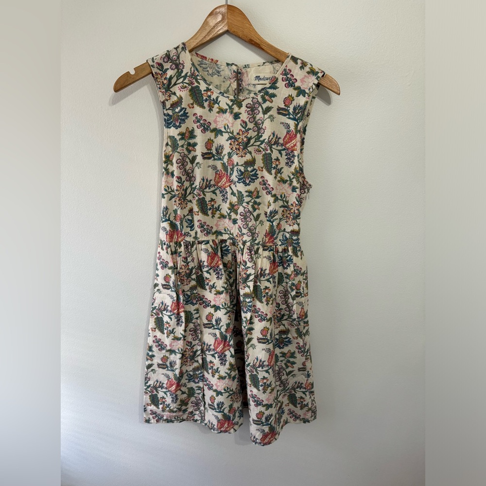 Madewell floral linen dress size 4